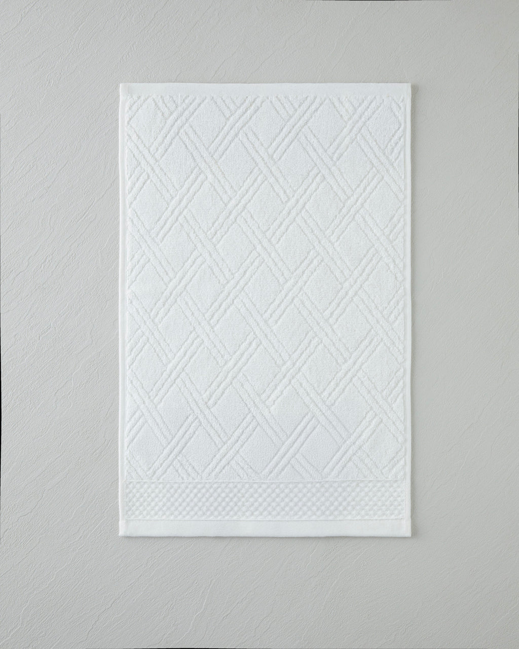 Cotton Hand Towel 30x45 cm - Ivory & Light Green - Ivory
