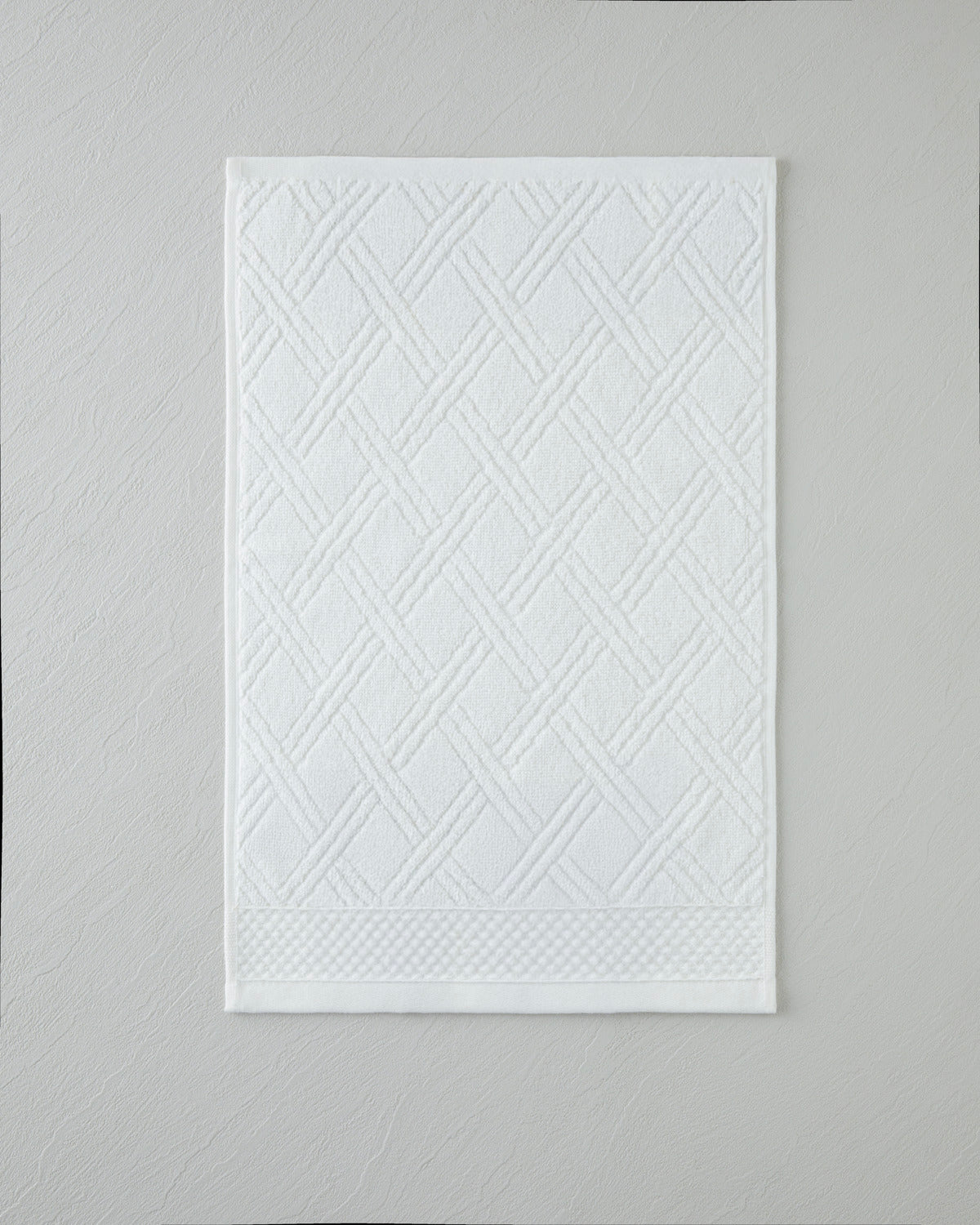 Cotton Hand Towel 30x45 cm - Ivory & Light Green - Ivory