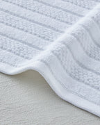 Cotton Hand Towel 30x45 cm - White & Navy Blue - Navy Blue (view 2)