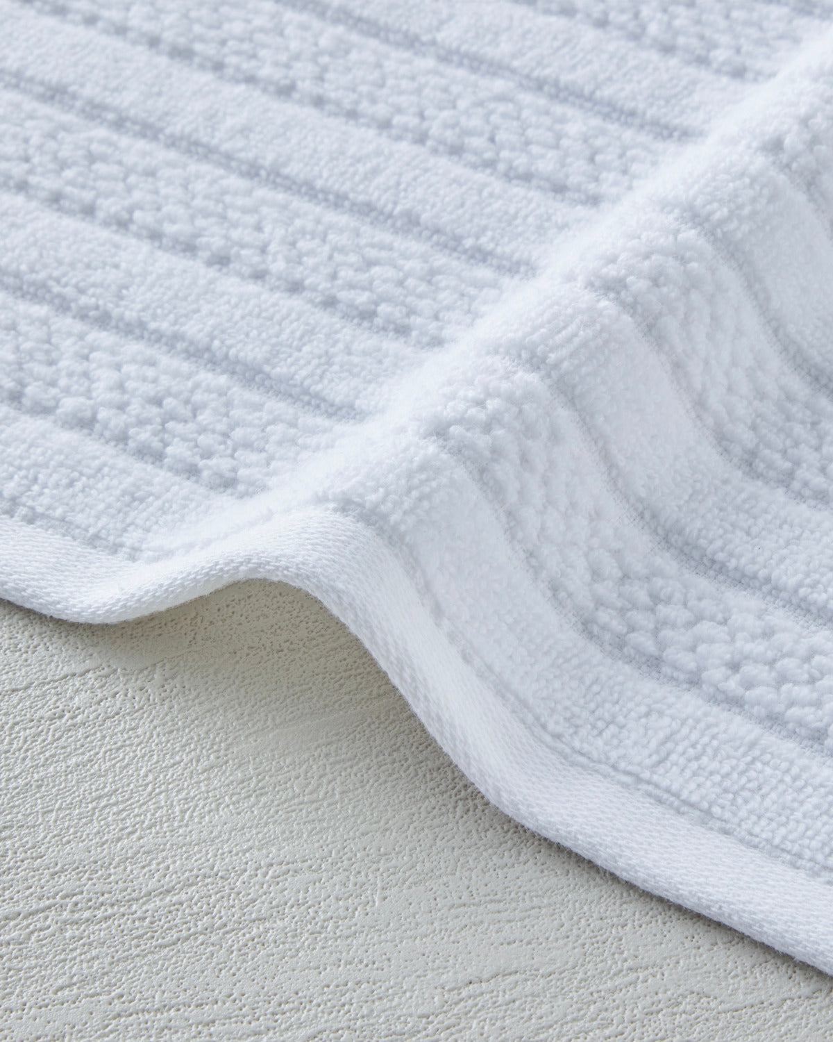 Cotton Hand Towel 30x45 cm - White & Navy Blue - Navy Blue (view 2)