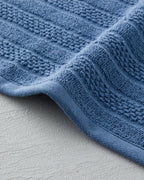 Cotton Hand Towel 30x45 cm - White & Navy Blue (view 6)