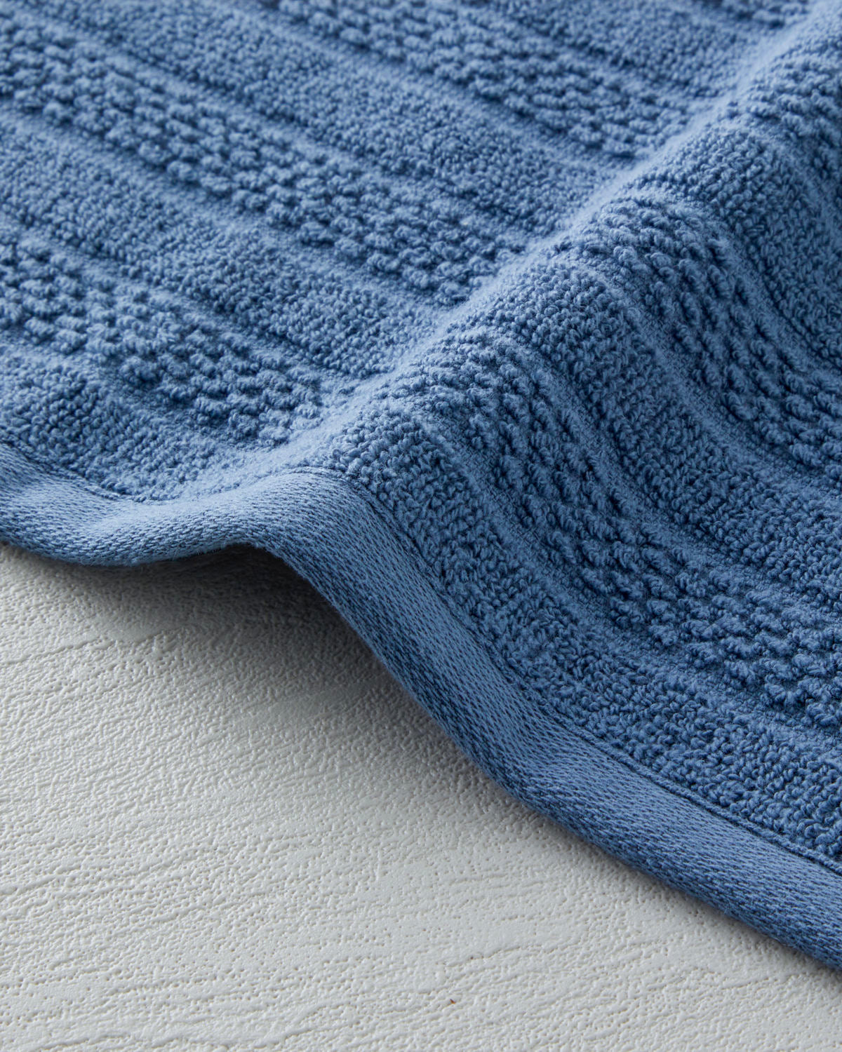 Cotton Hand Towel 30x45 cm - White & Navy Blue (view 6)