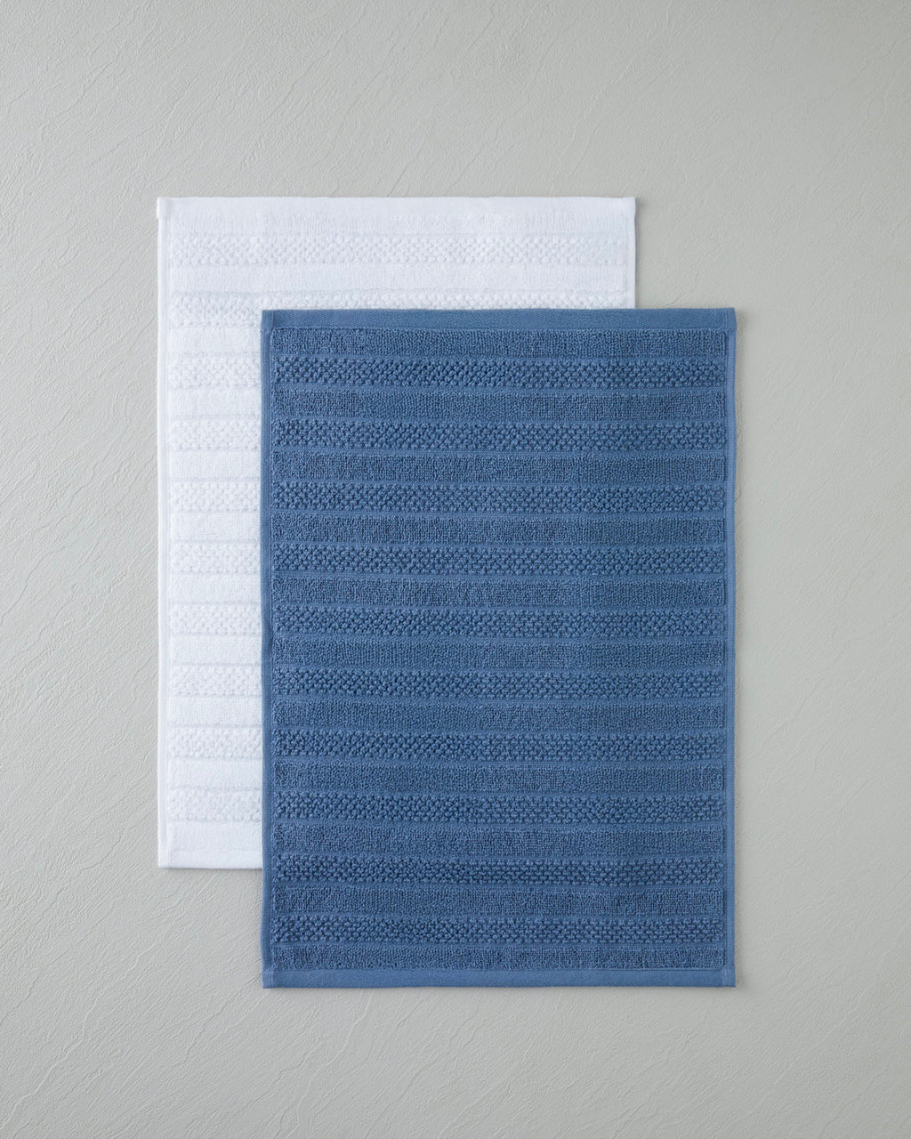Cotton Hand Towel 30x45 cm - White & Navy Blue (view 7)