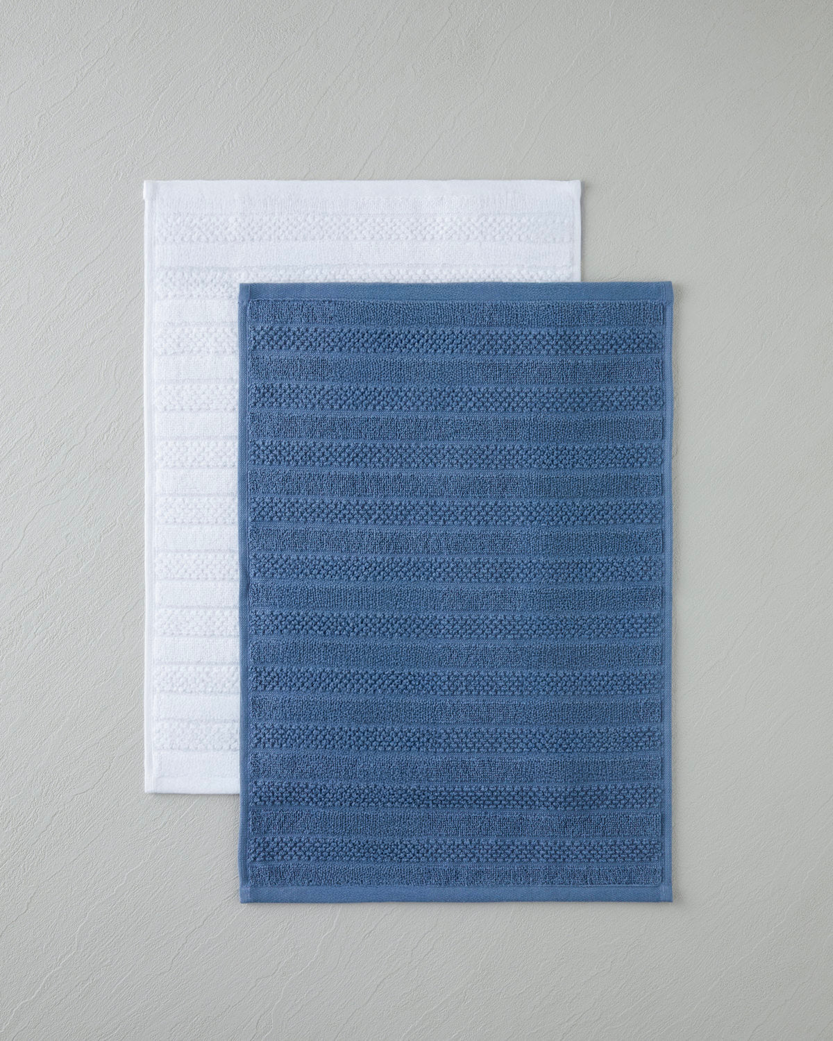 Cotton Hand Towel 30x45 cm - White & Navy Blue (view 7)
