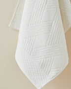 Cotton Face Towel 50x80 cm - Ivory & Light Green - Light Green (view 2)