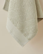 Cotton Face Towel 50x80 cm - Ivory & Light Green (view 6)