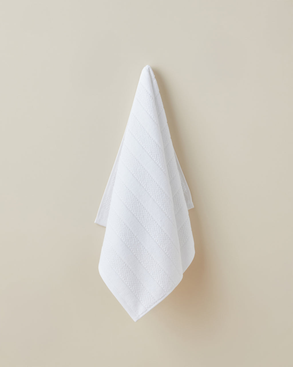 Cotton Face Towel 50x80 cm - White & Navy Blue - White