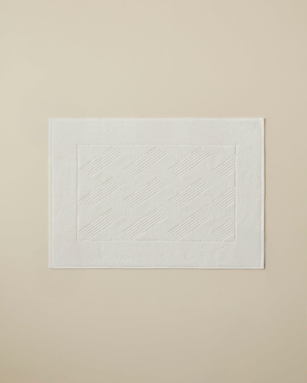 Cotton Foot Towel 50x70 cm - Ivory & Light Green - Ivory