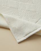 Cotton Foot Towel 50x70 cm - Ivory & Light Green - Light Green (view 2)