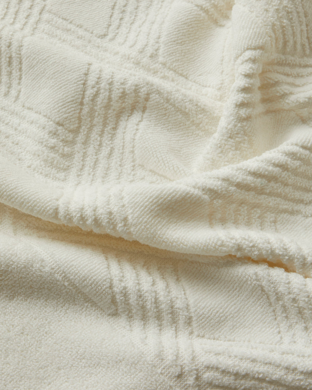 Cotton Foot Towel 50x70 cm - Ivory & Light Green (view 3)