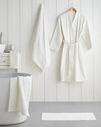 Cotton Foot Towel 50x70 cm - Ivory & Light Green (view 5)