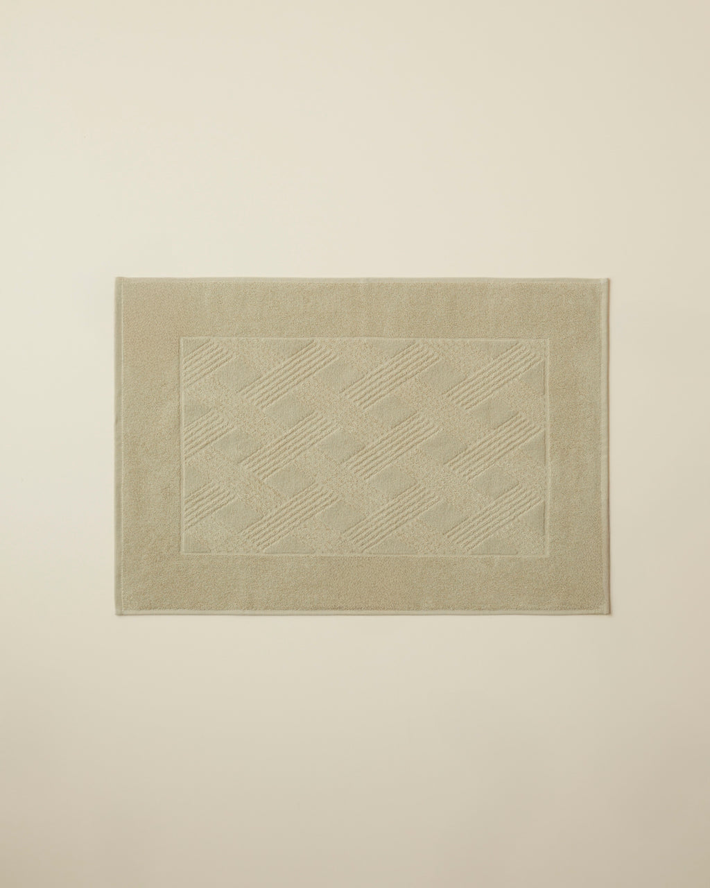 Cotton Foot Towel 50x70 cm - Ivory & Light Green (view 6)