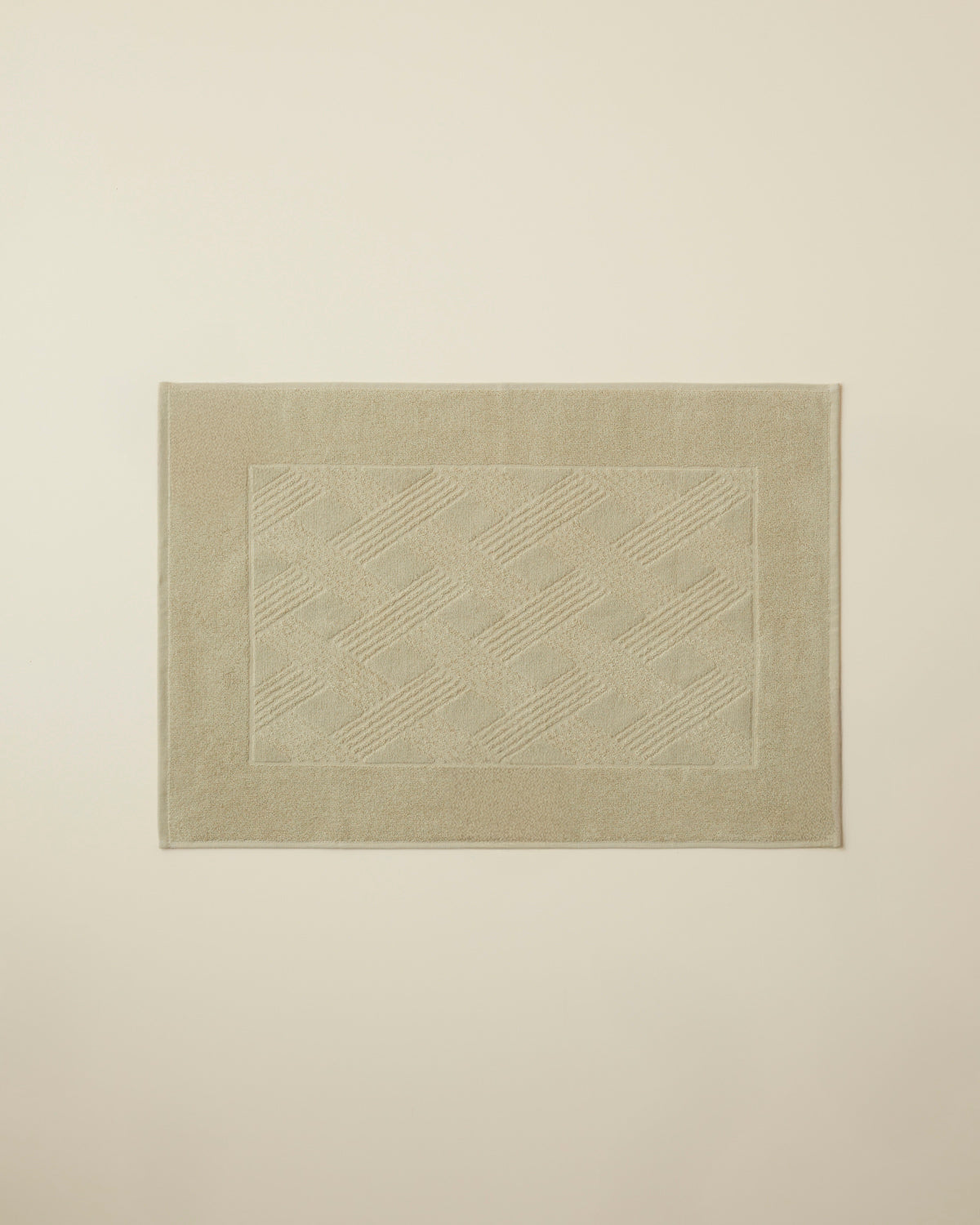 Cotton Foot Towel 50x70 cm - Ivory & Light Green (view 6)
