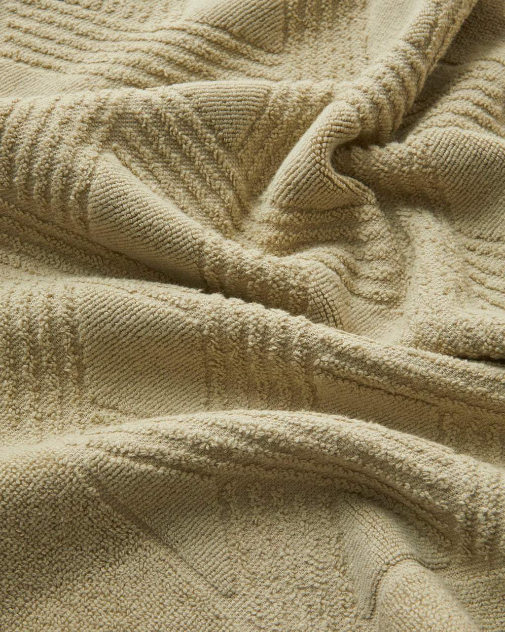Cotton Foot Towel 50x70 cm - Ivory & Light Green (view 8)