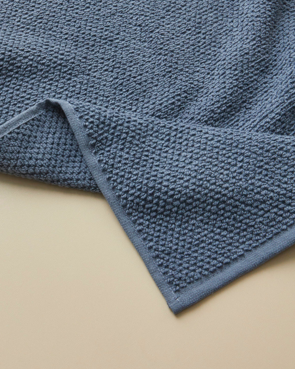 Cotton Foot Towel 50x70 cm - White & Navy Blue (view 7)