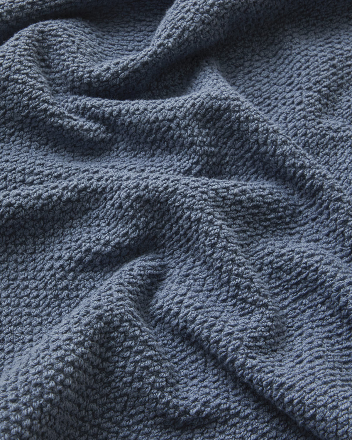 Cotton Foot Towel 50x70 cm - White & Navy Blue (view 8)