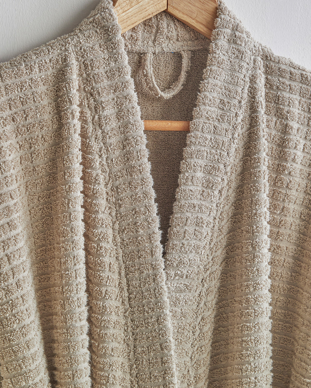 Chequer Cotton Bathrobe (view 8)
