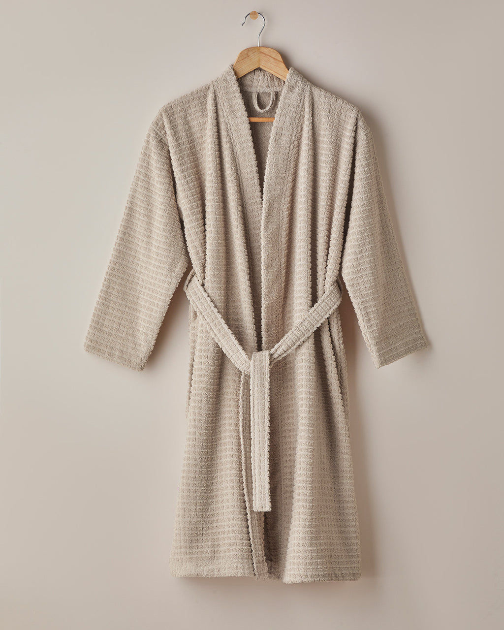 Chequer Cotton Bathrobe (view 11)