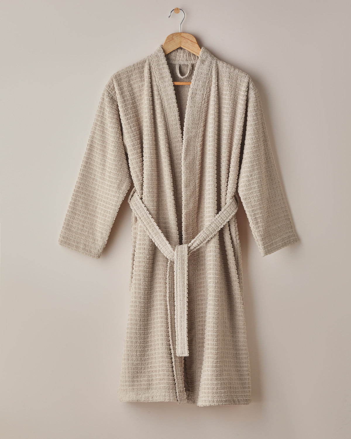 Chequer Cotton Bathrobe (view 11)