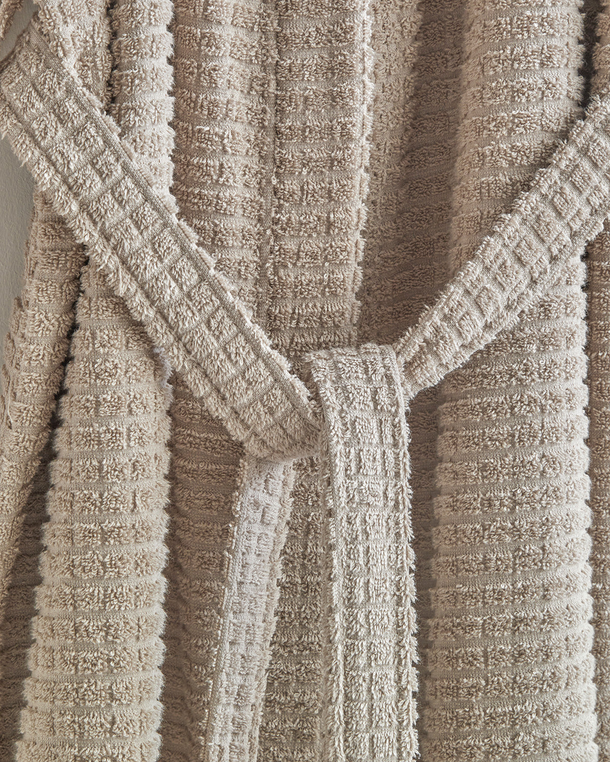 Chequer Cotton Bathrobe (view 12)