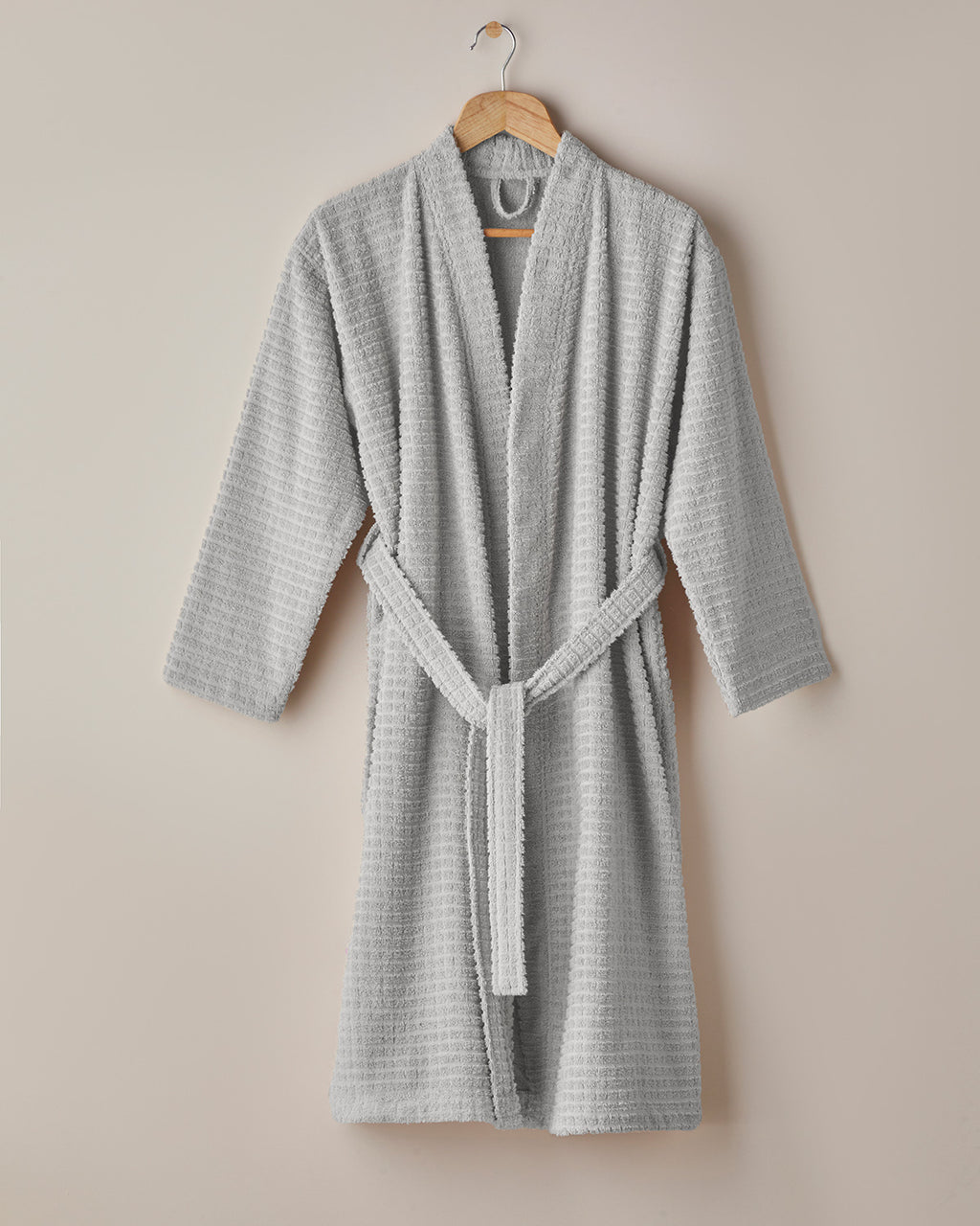 Chequer Cotton Bathrobe (view 16)