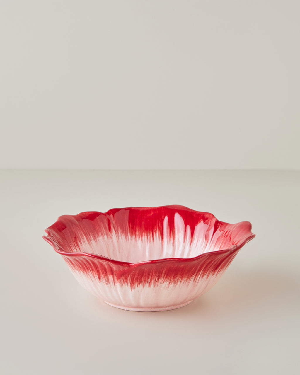 Flowerella Dolomite Bowl - Red - Pink - 22 cm