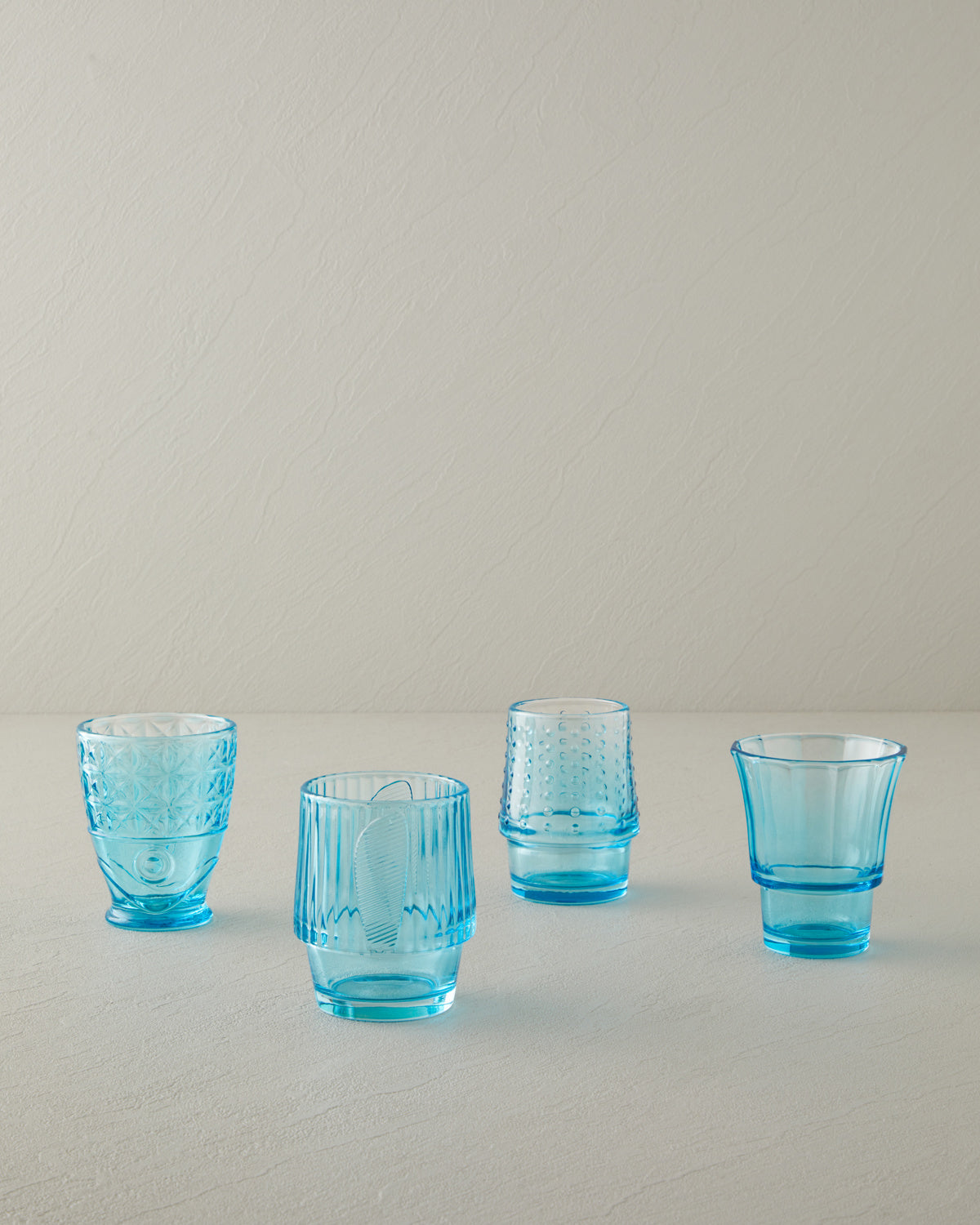 Aquatic Glass 4 pcs Glass 150 ml +160 ml + 170 ml+200 ml Blue (view 3)