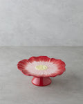 Flowerella Dolomite Cake Stand 26 cm - Red - Pink