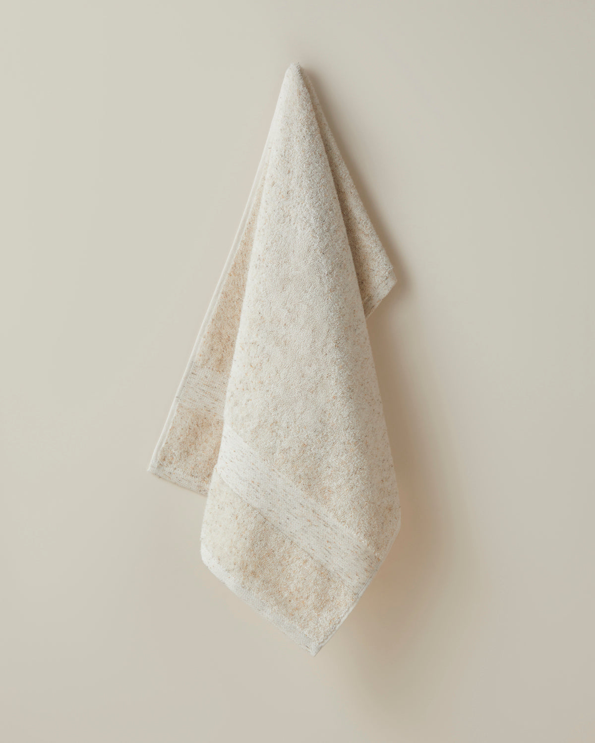 Melange Cotton Face Towel 50x80 cm Beige Marl