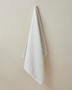 Soft Stripe Cotton Bath Towel 80x150 cm Ivory