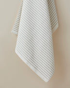 Soft Stripe Cotton Bath Towel 80x150 cm Ivory (view 2)