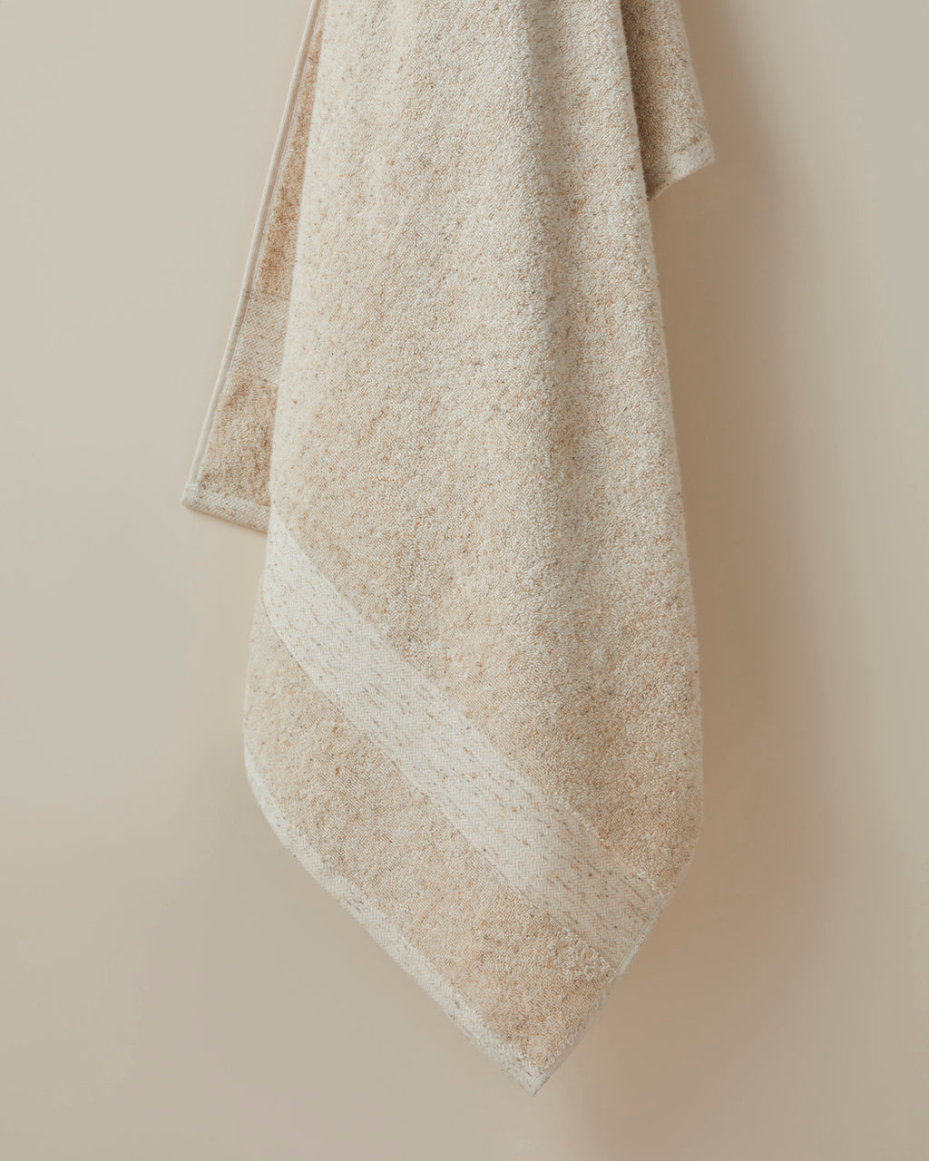 Melange Cotton Bath Towel 80x150 cm Beige Marl (view 2)