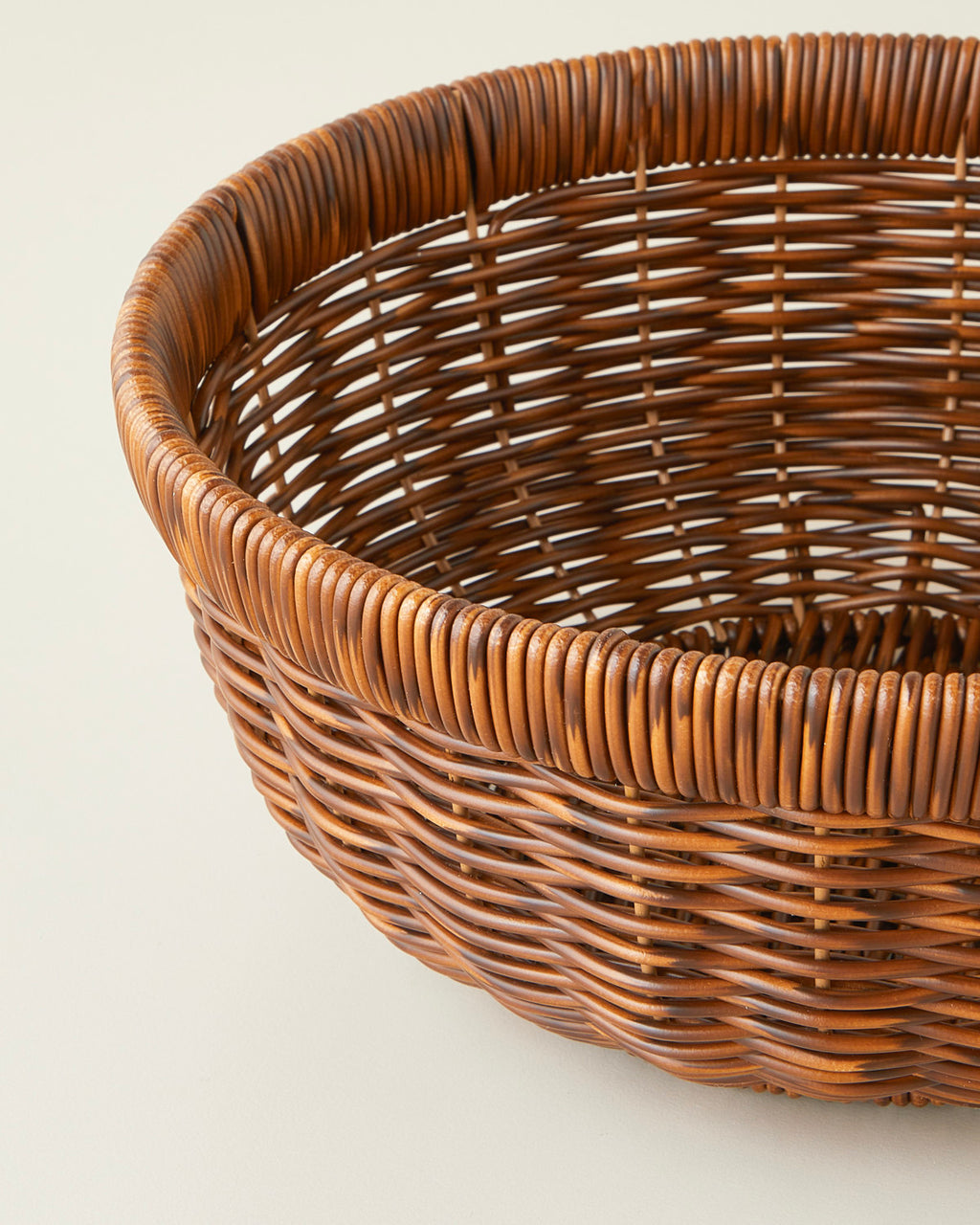 Roselle Plastic Rattan Serving Ware Brown - 25x6.5 cm (view 3)