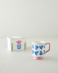 Gifty Petal New Bone China Mug 310 ml Pink - Yellow - Blue