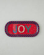 Jolly Metal Tray 16x35 cm Red - Navy Blue