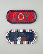 Jolly Metal Tray 16x35 cm Red - Navy Blue (view 5)