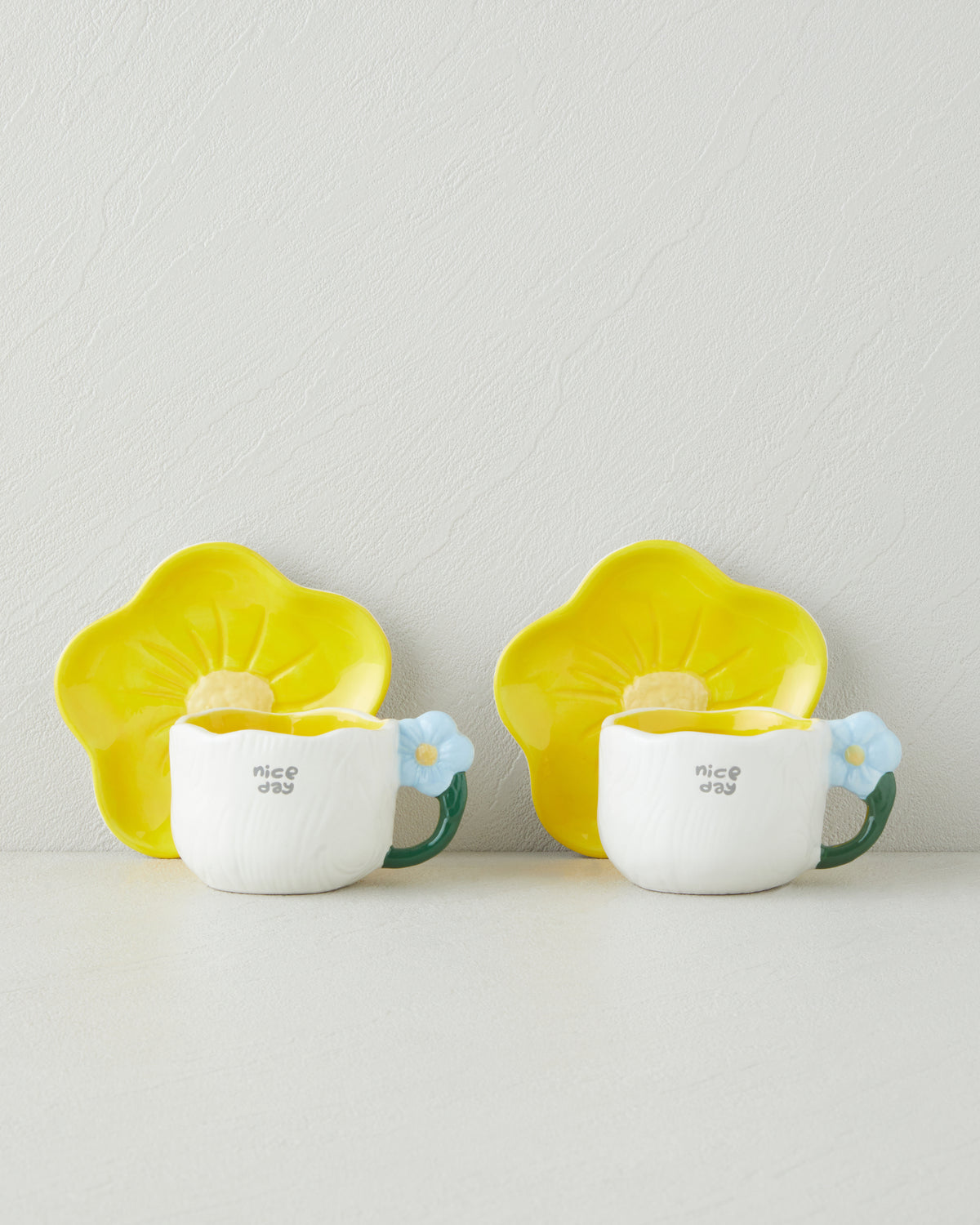 Dolomite 4 Pieces 2 Servings Coffee Cup Set 100 ml - Yellow - Blue