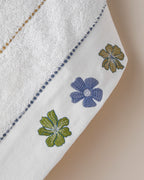 Cotton Embroidered Face Towel 50x80 cm White (view 2)