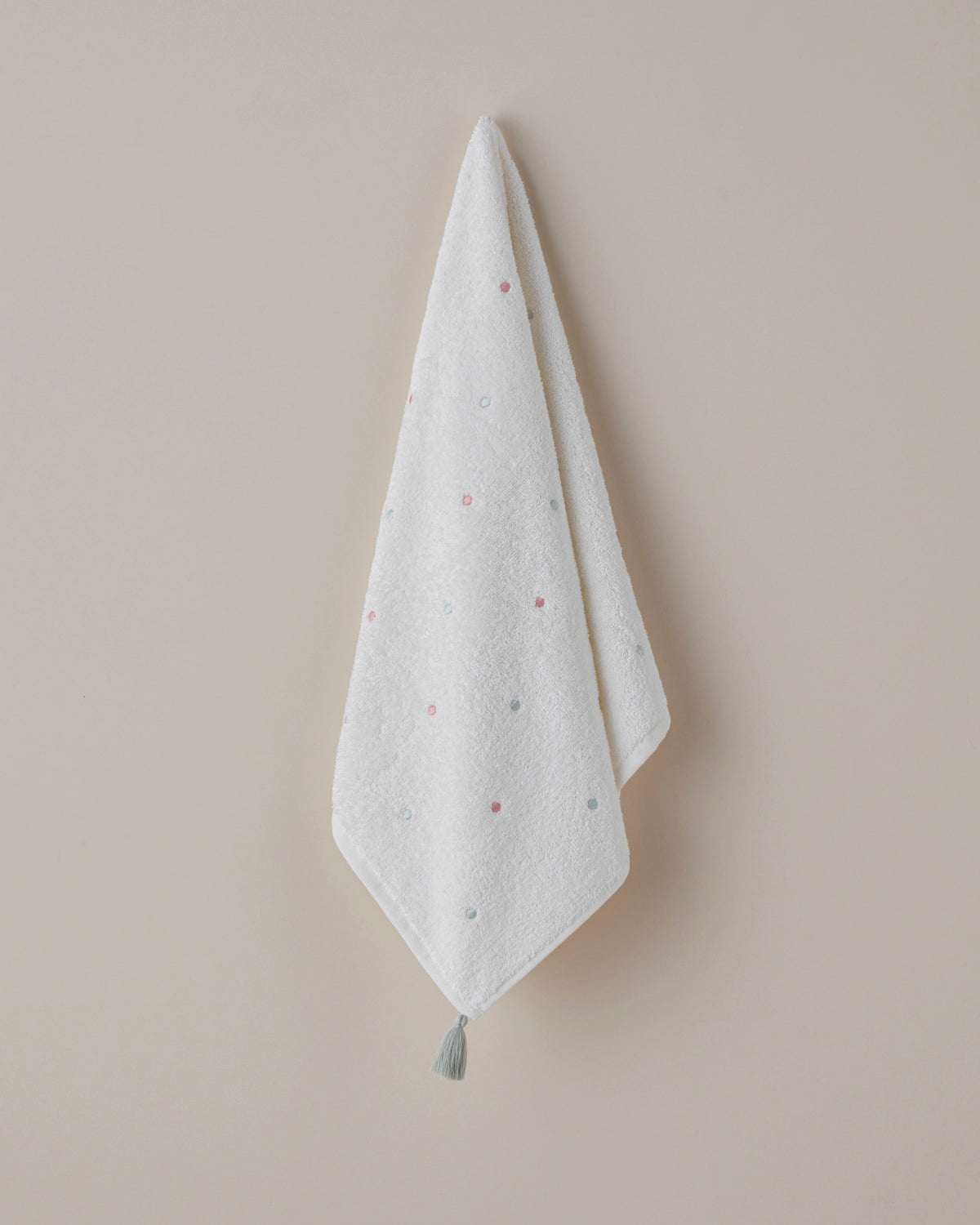 Cotton Fringed Face Towel 50x80 cm Pink - Green