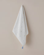 Cotton Fringed Face Towel 50x80 cm Green - Blue