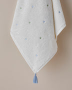 Cotton Fringed Face Towel 50x80 cm Green - Blue (view 2)