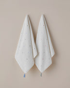 Cotton Fringed Face Towel 50x80 cm Green - Blue (view 3)