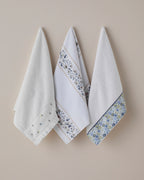 Daisy Pink Cotton Face Towel 50x80 cm White (view 3)