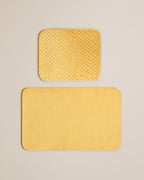 Gridline Anti-slip Base Bath Mat Set 60x100 cm + 50x60 cm - Mustard