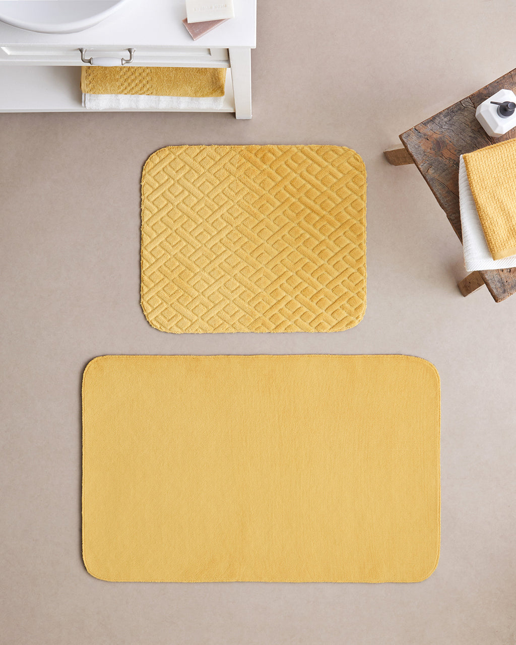 Gridline Anti-slip Base Bath Mat Set 60x100 cm + 50x60 cm (view 4)
