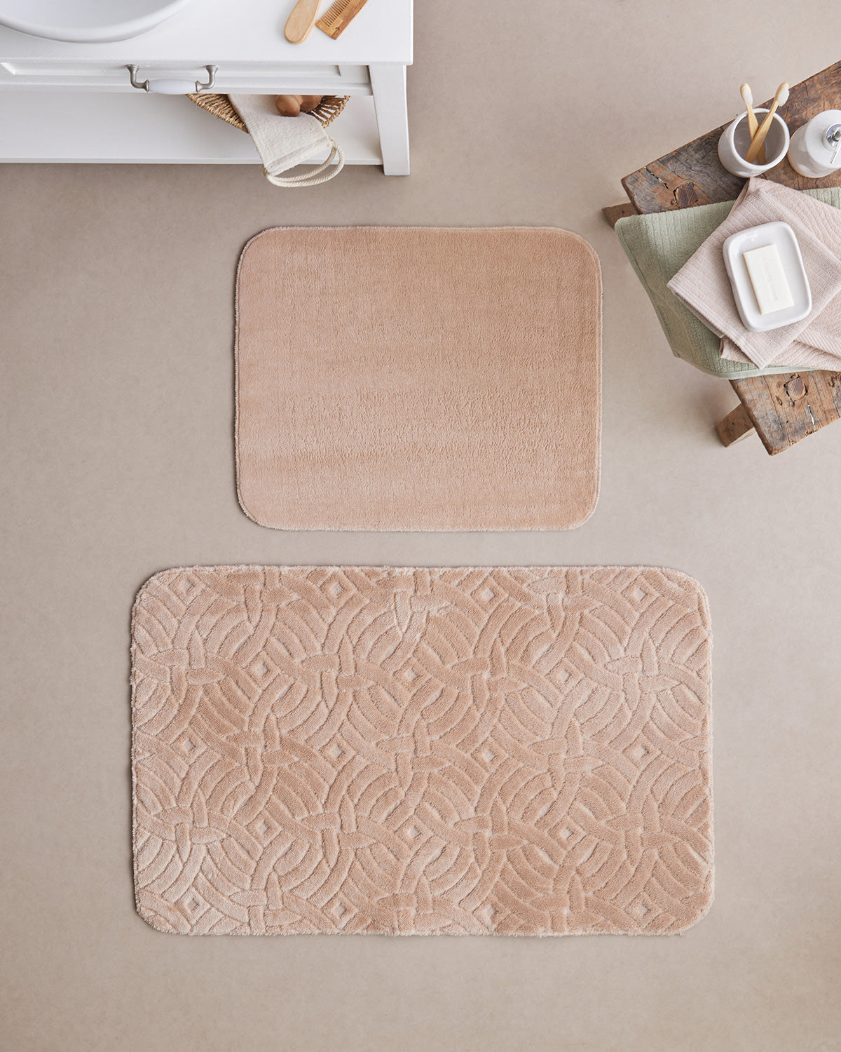 Wavelet Anti-slip Base Bath Mat Set 60x100 cm + 50x60 cm (view 8)