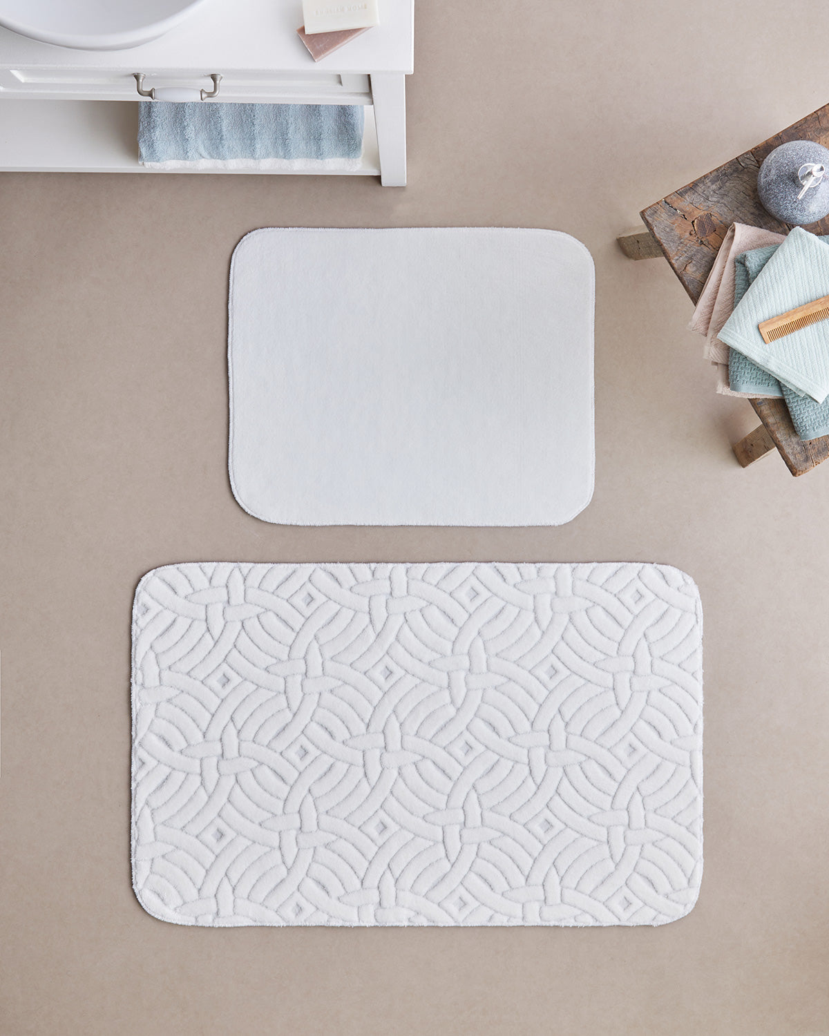 Wavelet Anti-slip Base Bath Mat Set 60x100 cm + 50x60 cm (view 12)