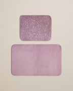 Strala Anti-slip Base Bath Mat Set 60x80 cm + 40x60 cm - Dusty Rose
