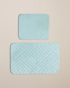 Twillow Anti-slip Base Bath Mat Set 60x100 cm + 50x60 cm - Green