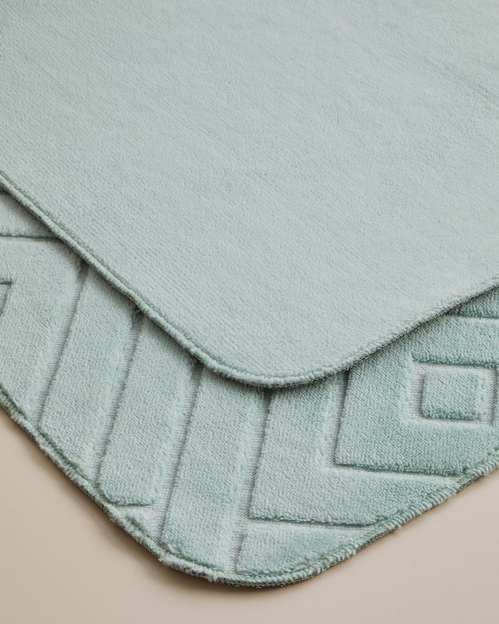 Twillow Anti-slip Base Bath Mat Set 60x100 cm + 50x60 cm - Light Blue (view 2)